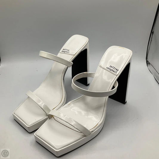 Sandals Heels Block By Jeffrey Campbell In White, Size: 9.5