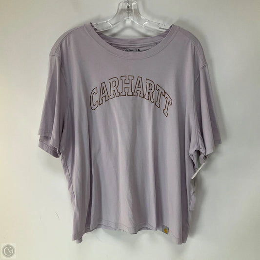 Top Short Sleeve By Carhartt In Purple, Size: Xl