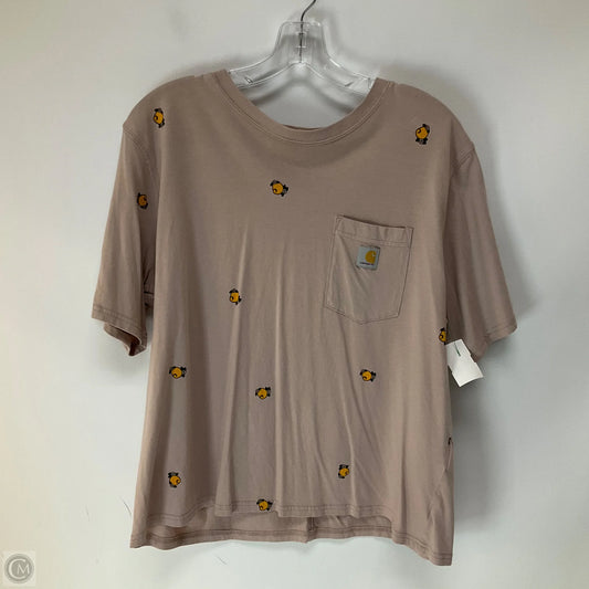Top Short Sleeve By Carhartt In Pink, Size: L