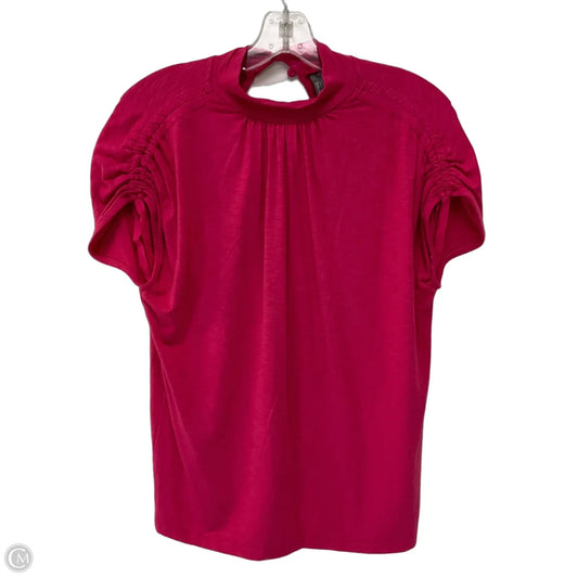 Top Short Sleeve By Anthropologie In Pink, Size: Xs