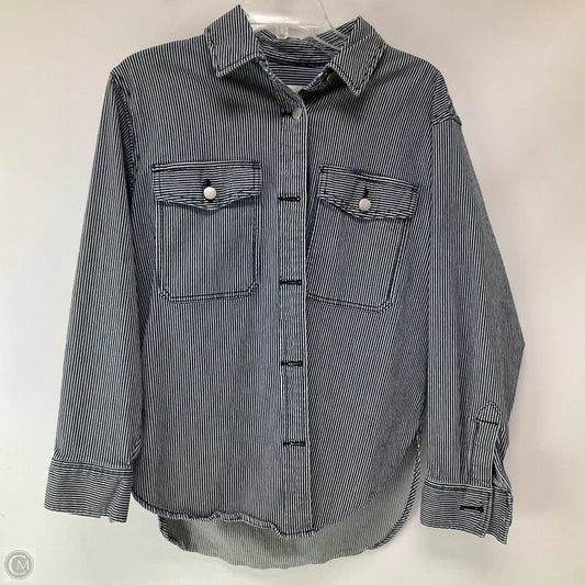 Jacket Shirt By Universal Thread In Striped Pattern, Size: S