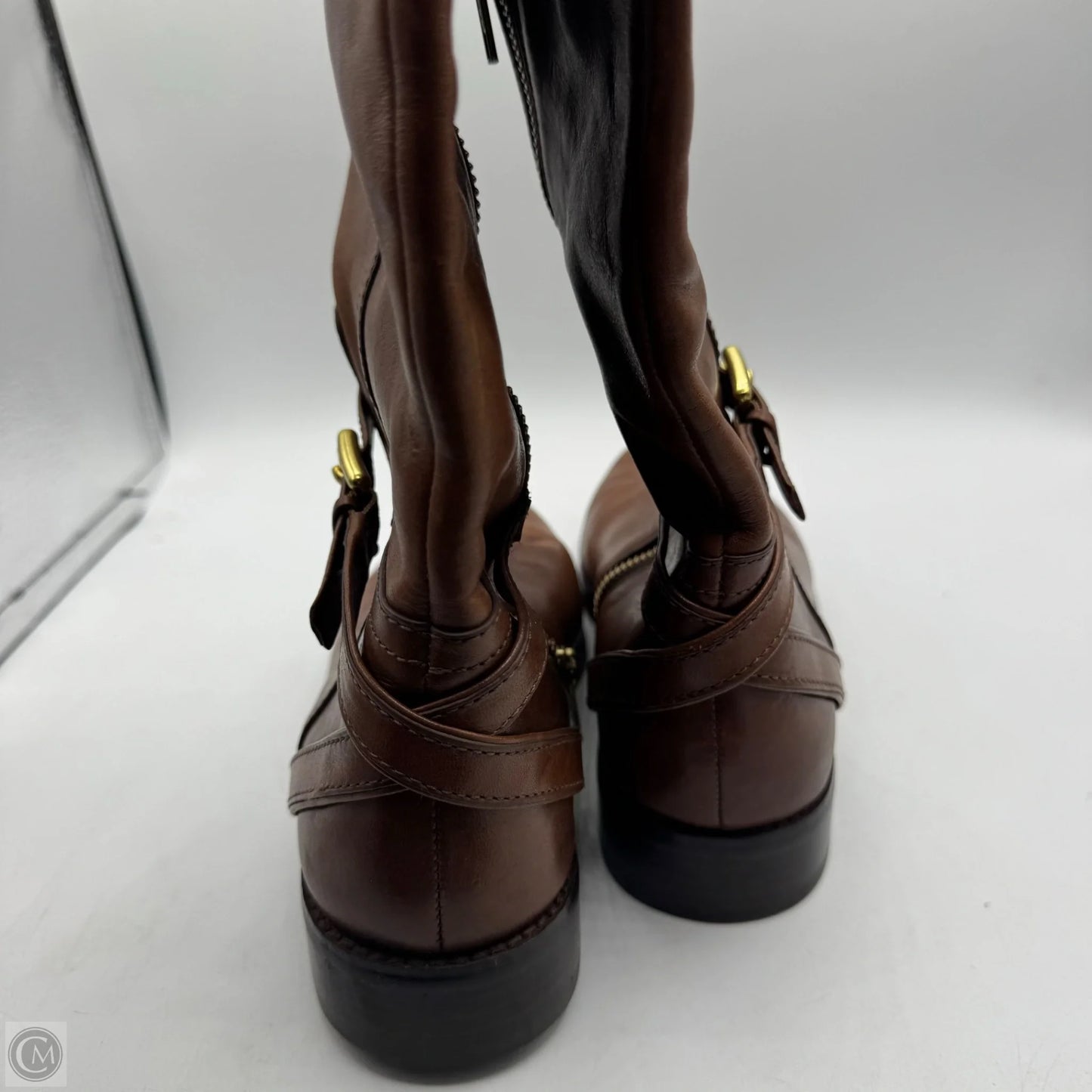 Boots Designer By Coach In Brown, Size: 7