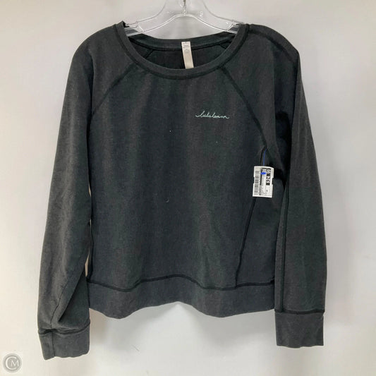 Athletic Sweatshirt Crewneck By Lululemon In Grey, Size: 10