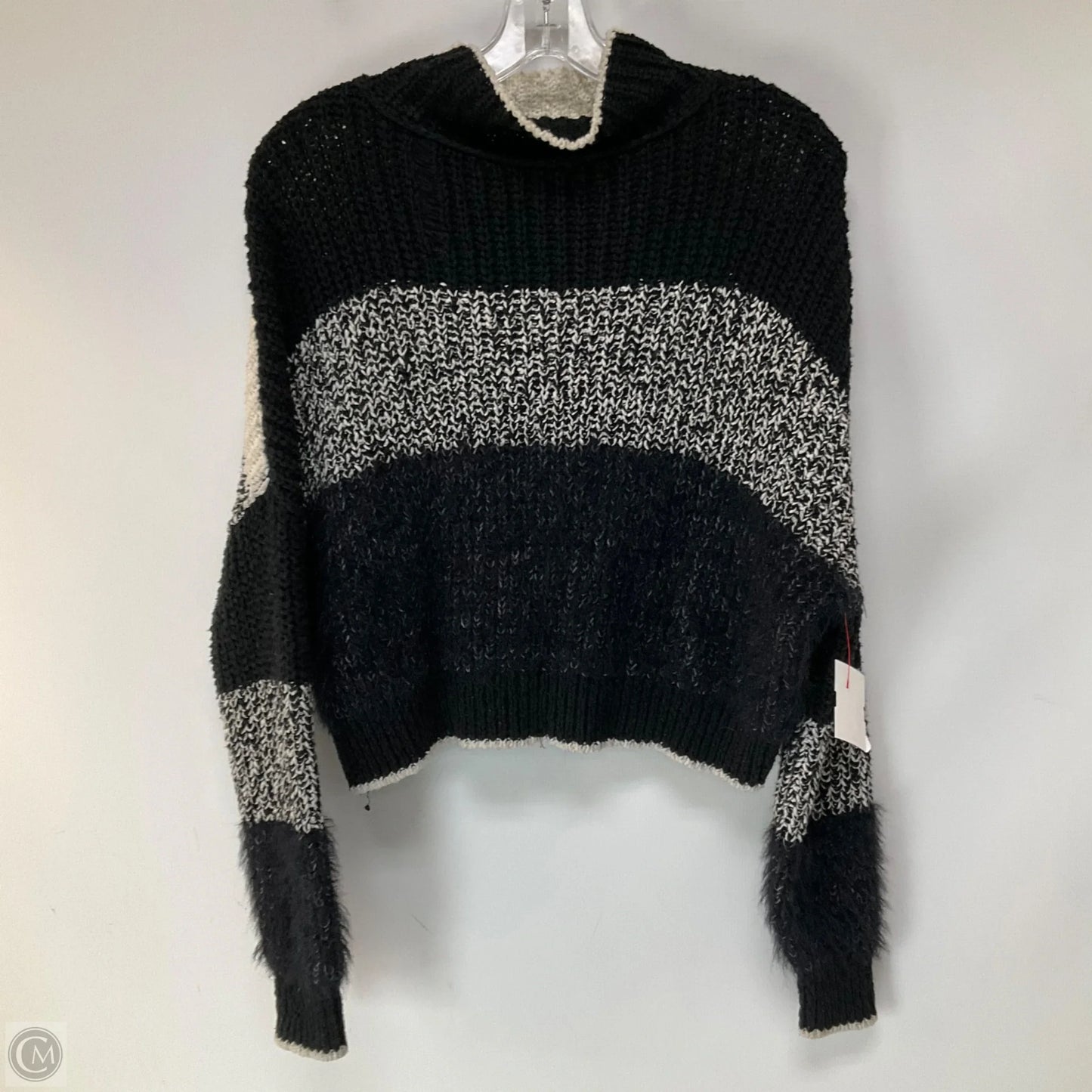 Sweater By Free People In Black & White, Size: Xs