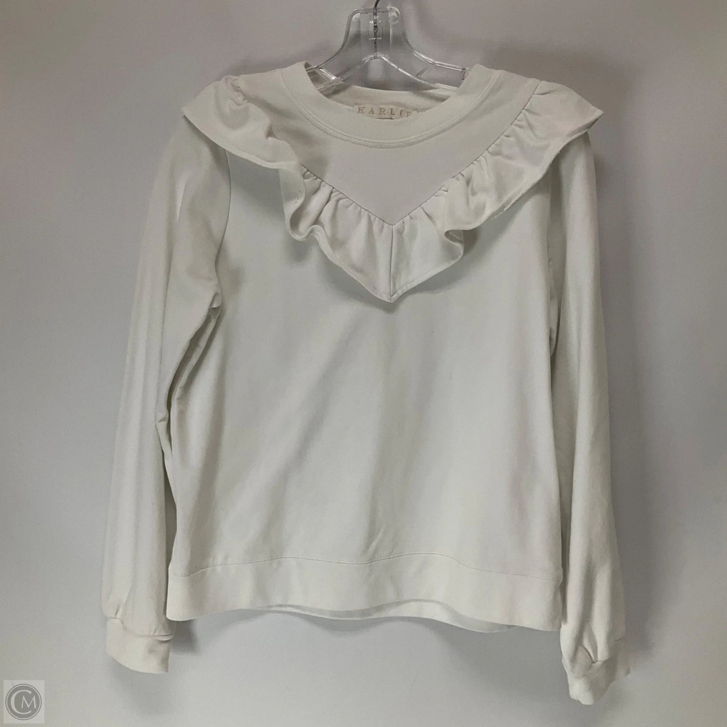 Sweatshirt Crewneck By Karlie In White, Size: S