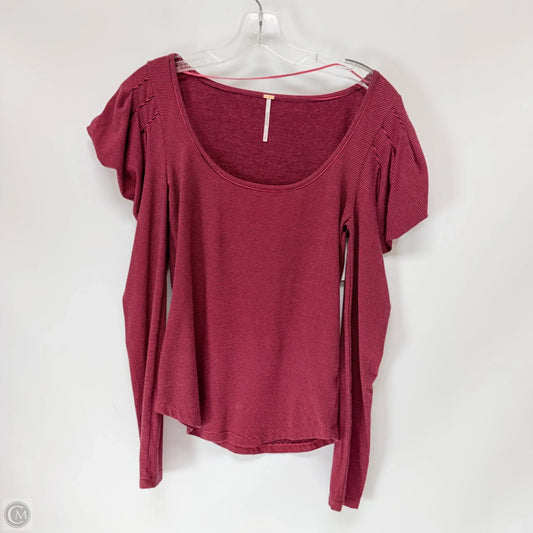 Top Long Sleeve By Free People In Red, Size: S