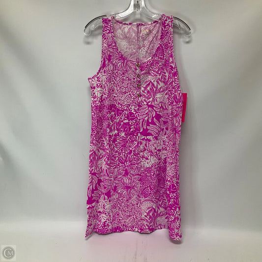 Dress Designer By Lilly Pulitzer In Pink & White, Size: M