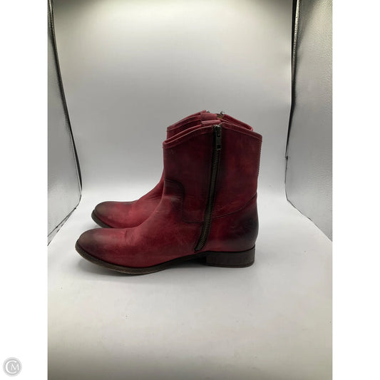 Boots Designer By Frye In Red, Size: 9