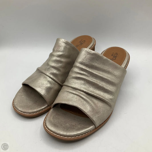 Sandals Heels Kitten By Sofft In Gold, Size: 7