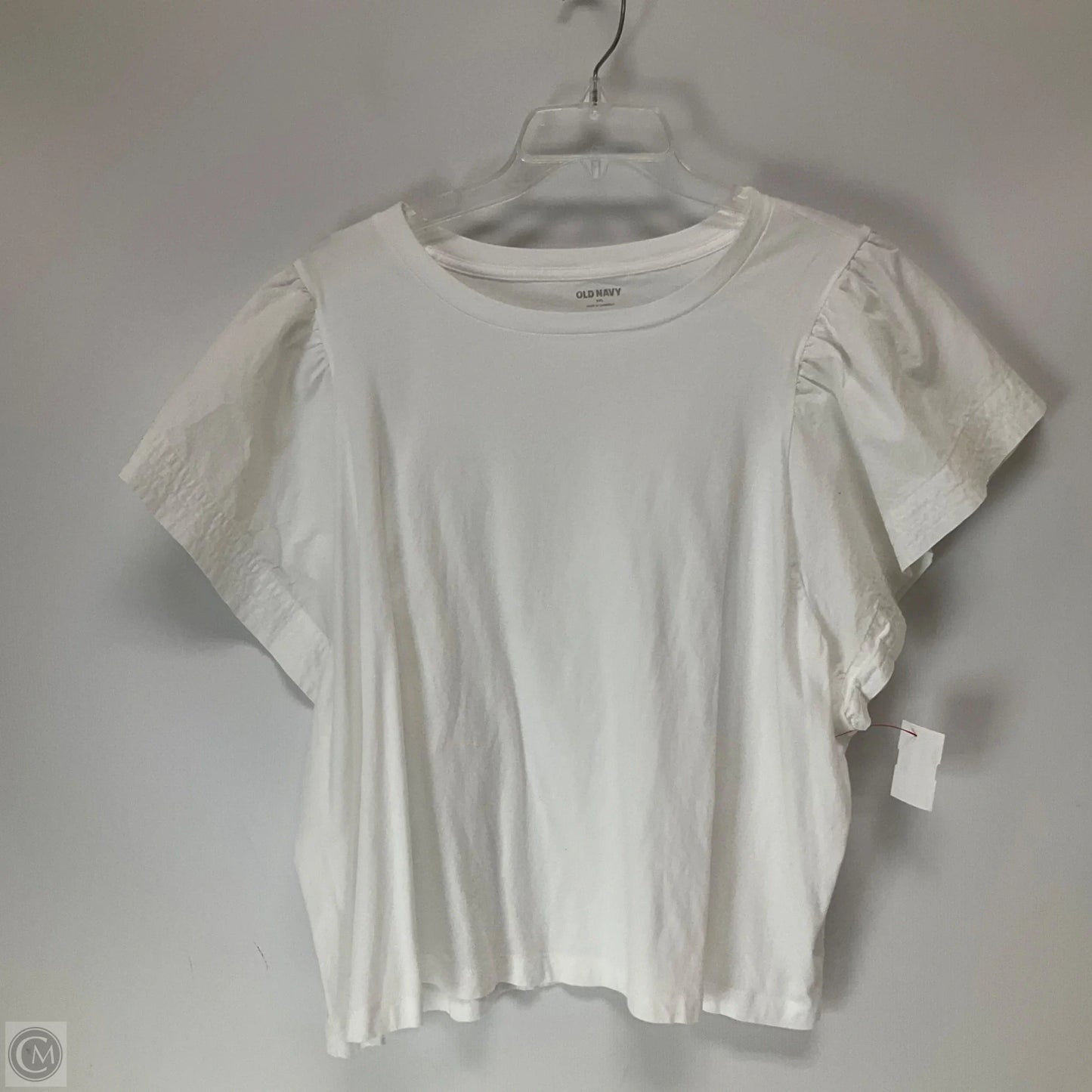 Top Short Sleeve By Old Navy In White, Size: Xxl
