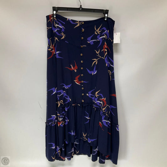 Skirt Midi By Maeve In Floral Print, Size: 6
