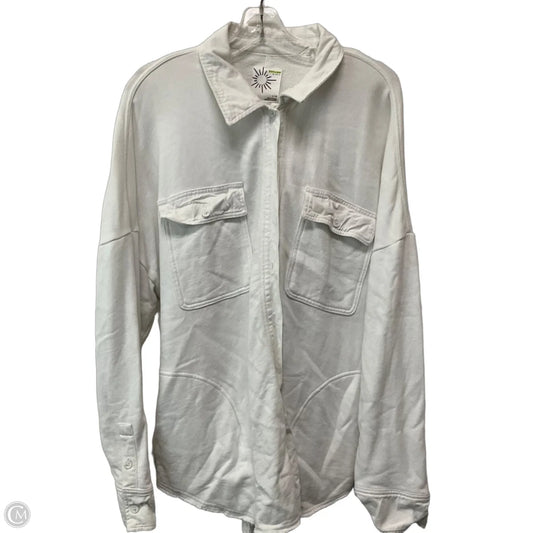 Jacket Shirt By Offline By Aerie In White, Size: L