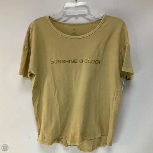 Top Short Sleeve Basic By Clothes Mentor In Yellow, Size: S