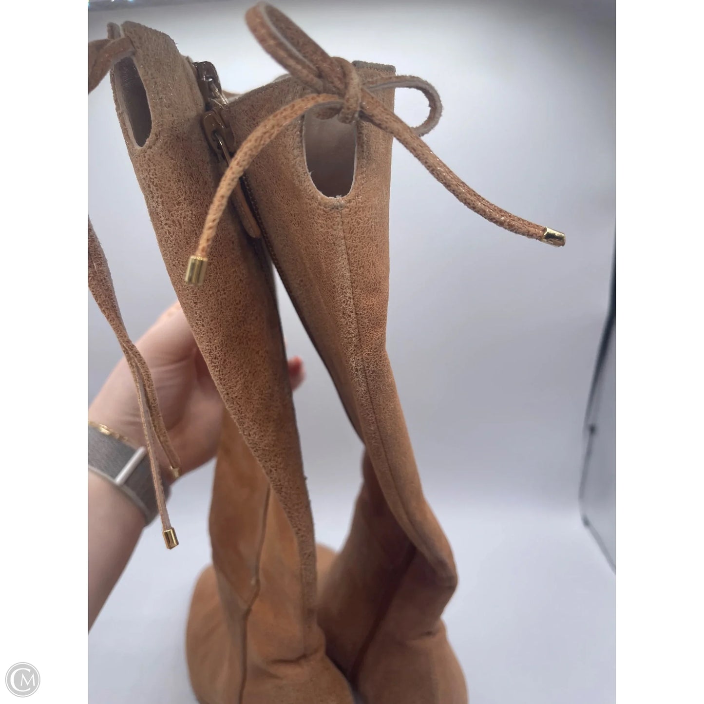 Boots Designer By Stuart Weitzman In Tan, Size: 6