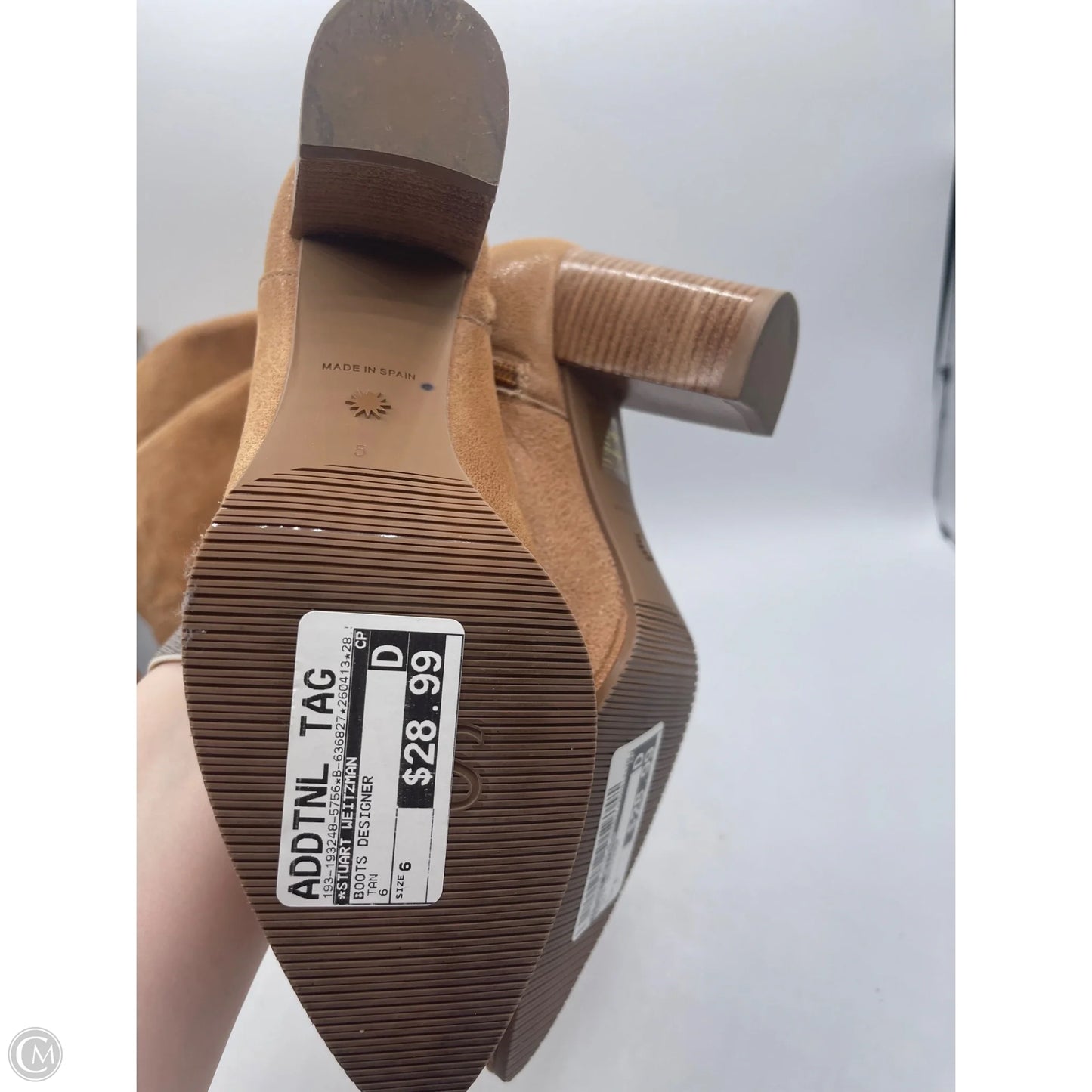 Boots Designer By Stuart Weitzman In Tan, Size: 6