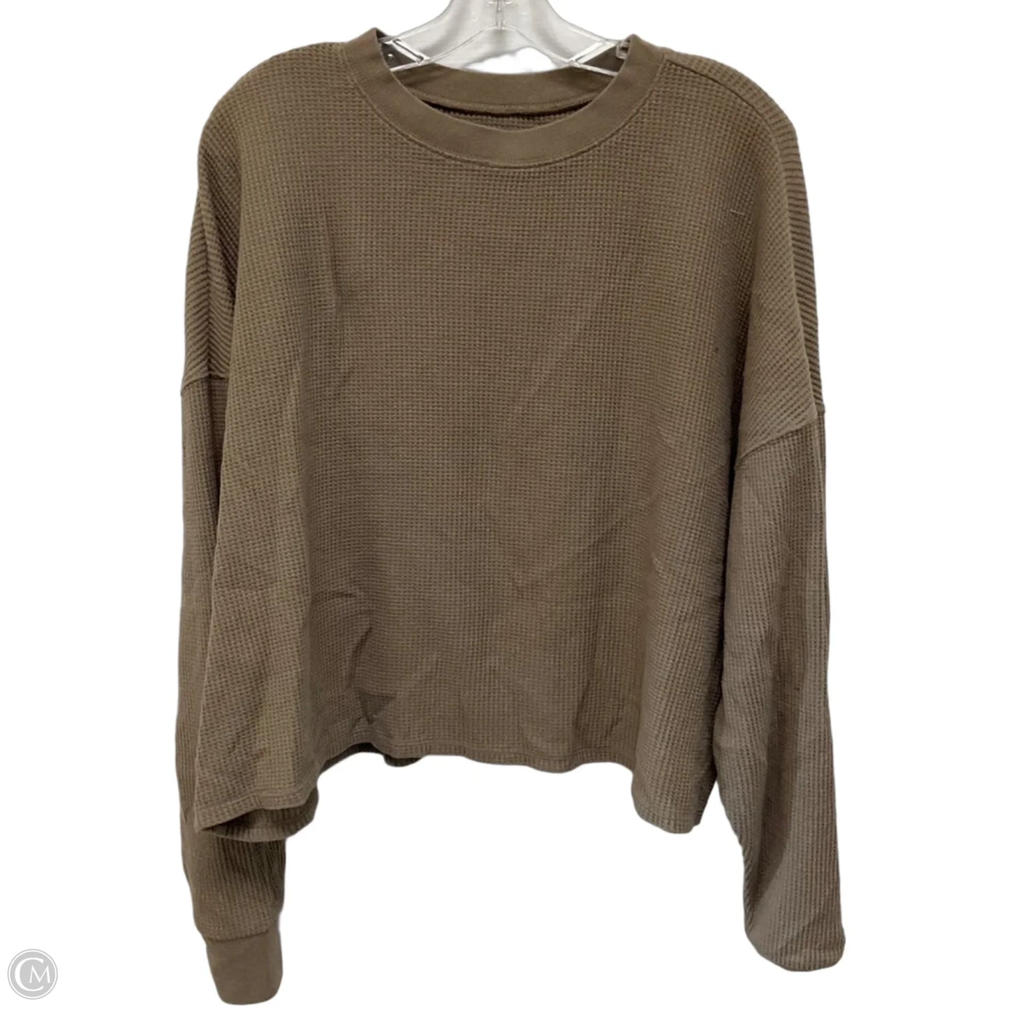 Top Long Sleeve By Abercrombie And Fitch In Brown, Size: S