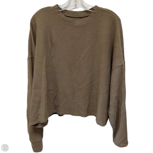 Top Long Sleeve By Abercrombie And Fitch In Brown, Size: S