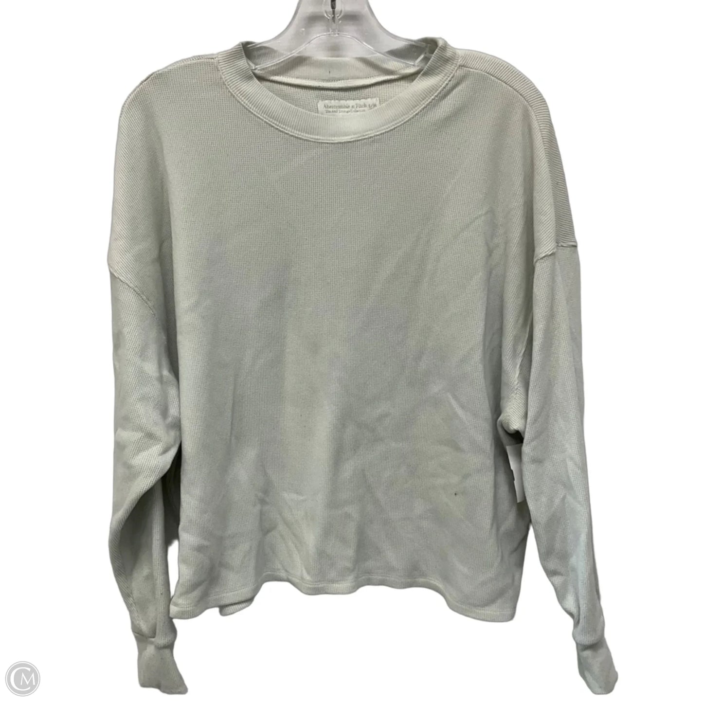 Top Long Sleeve By Abercrombie And Fitch In Beige, Size: S