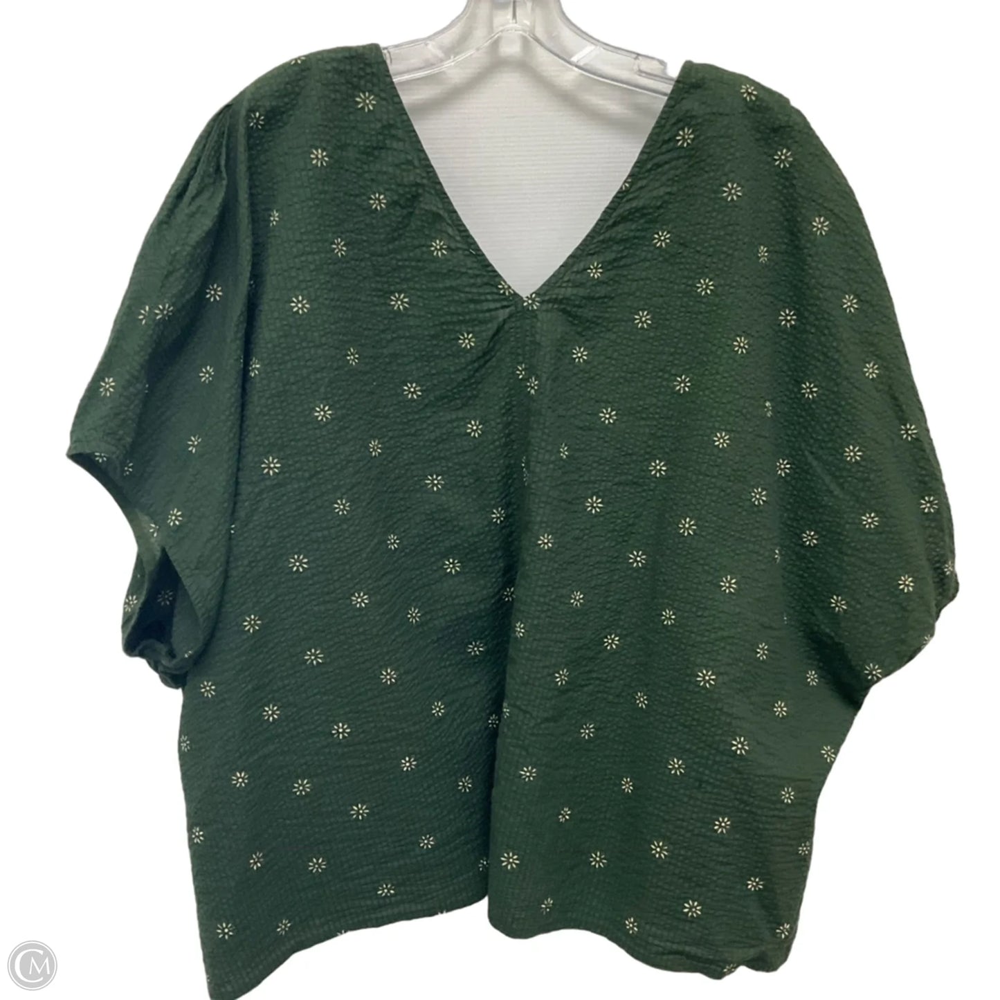 Top Short Sleeve By Madewell In Green, Size: 3x