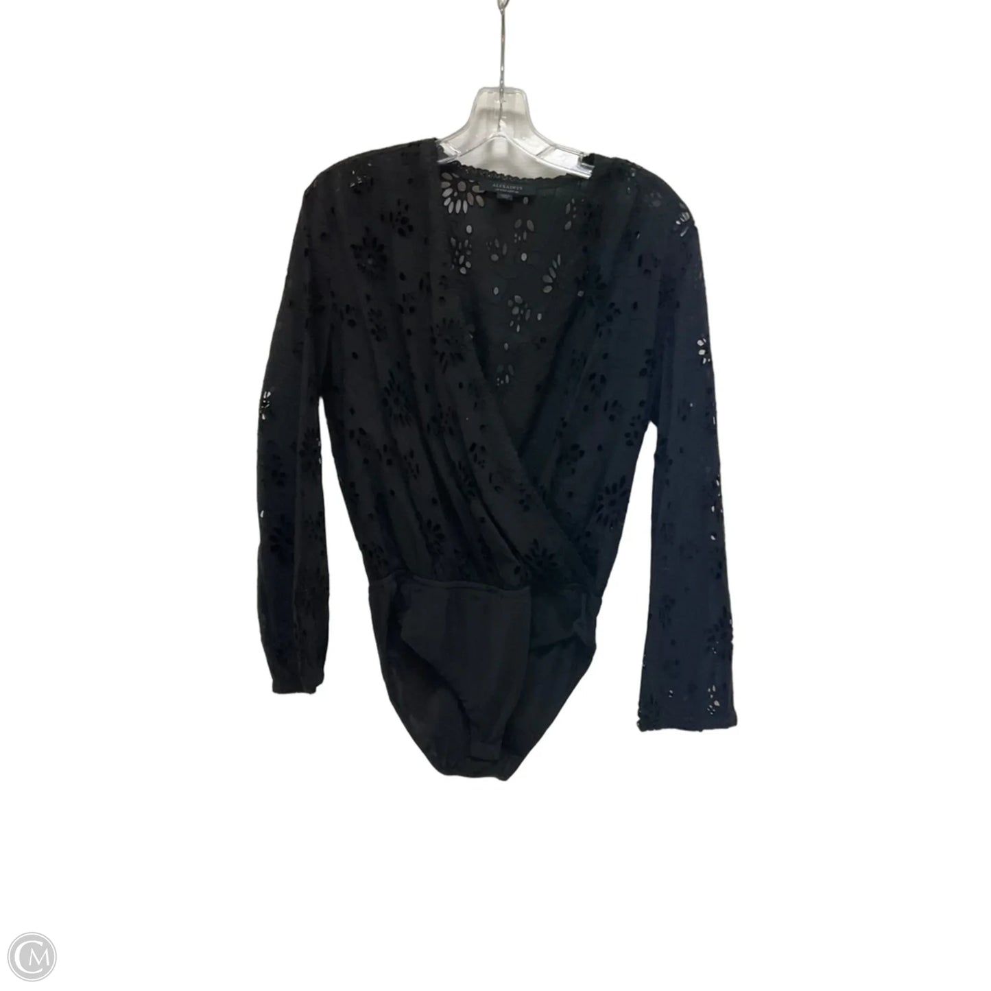 Top Long Sleeve Designer By All Saints In Black, Size: 4