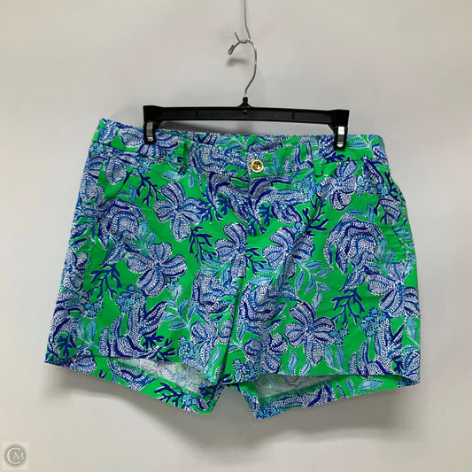 Shorts Designer By Lilly Pulitzer In Blue & Green, Size: 10