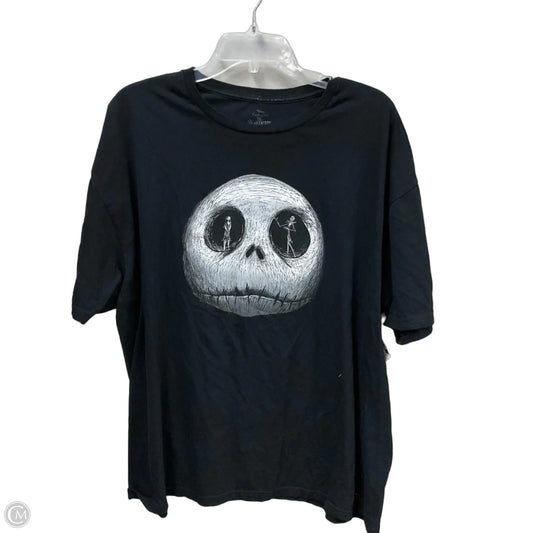Top Short Sleeve By Disney In Black, Size: 2x