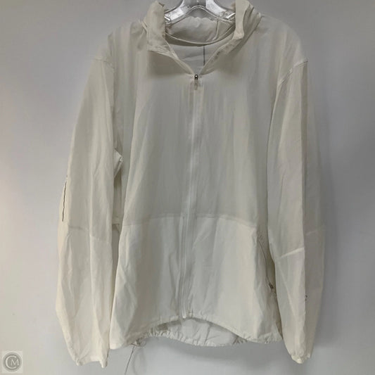 Jacket Windbreaker By Lululemon In White, Size: Xl