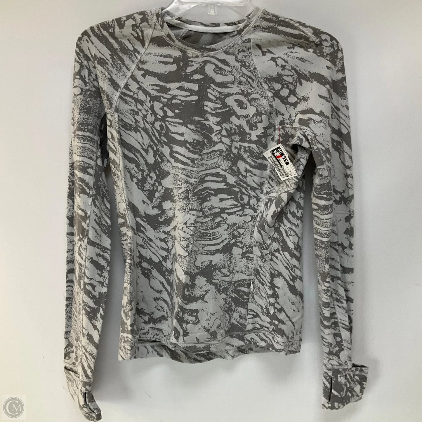 Athletic Top Long Sleeve Crewneck By Lululemon In Grey, Size: 6