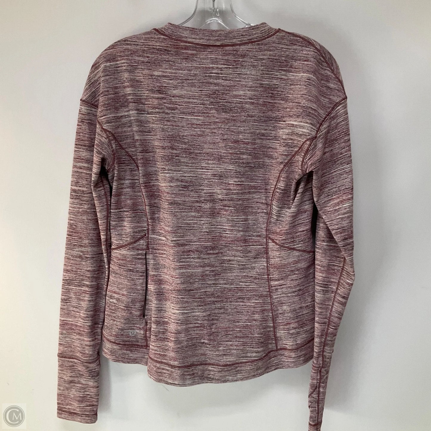 Athletic Top Long Sleeve Collar By Lululemon In Pink, Size: L