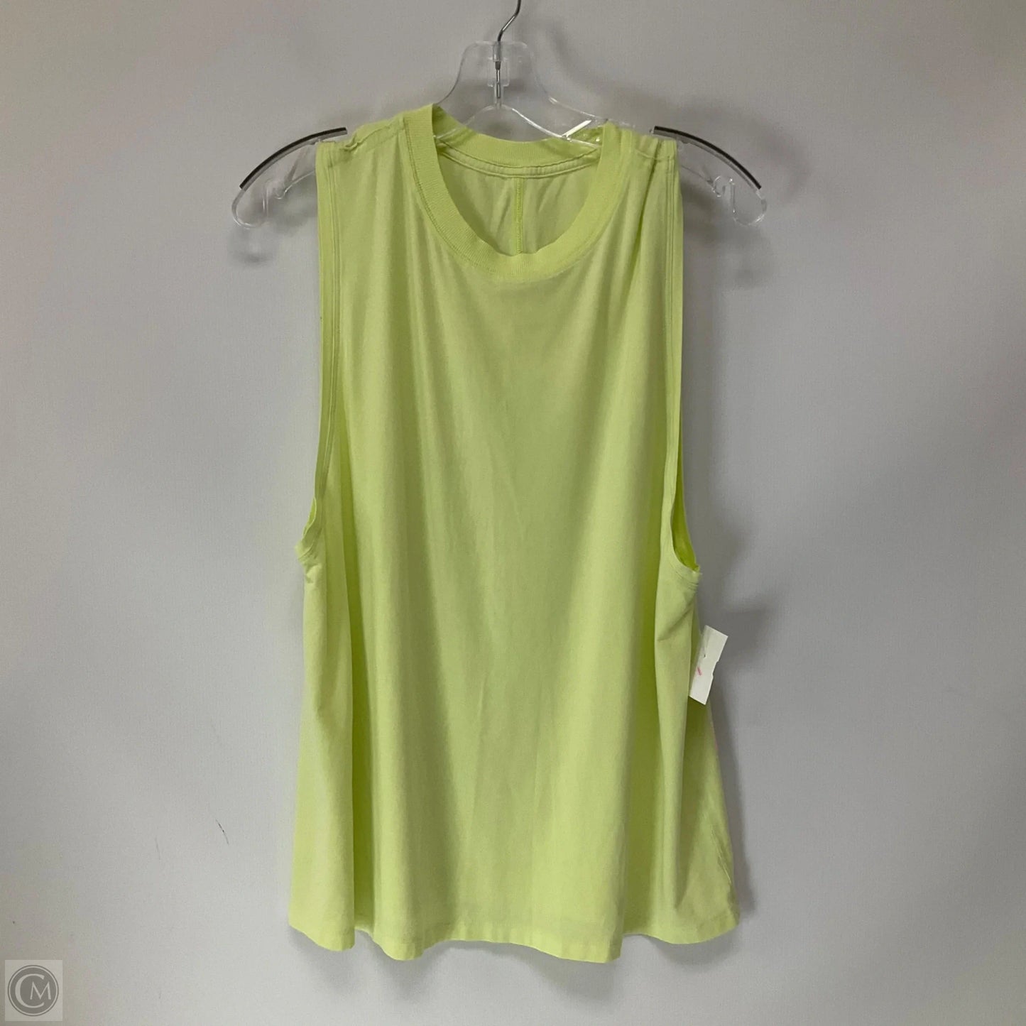 Athletic Tank Top By Lululemon In Yellow, Size: 12