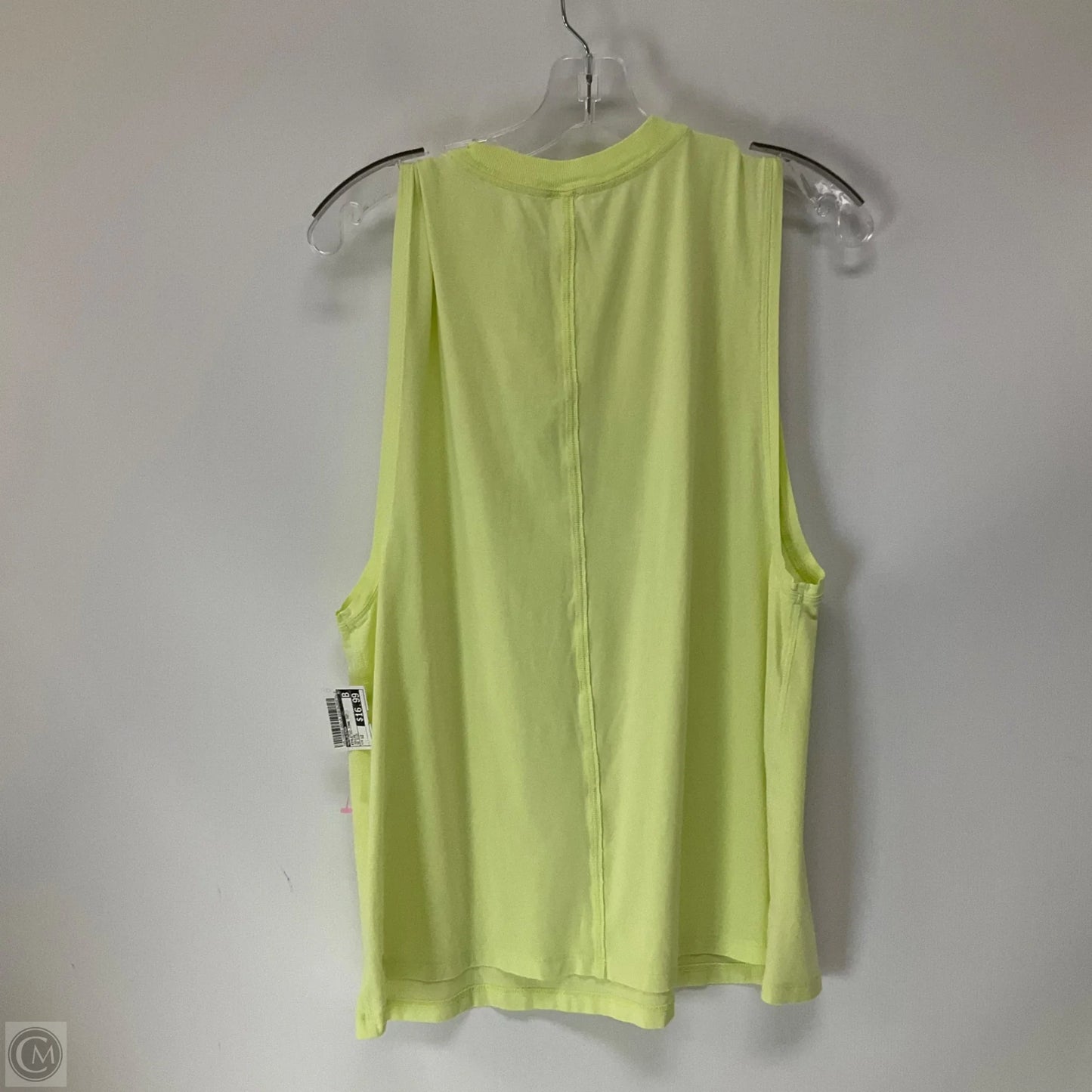 Athletic Tank Top By Lululemon In Yellow, Size: 12