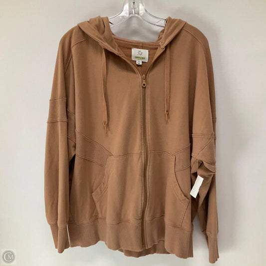 Athletic Sweatshirt Hoodie By Offline In Orange, Size: L