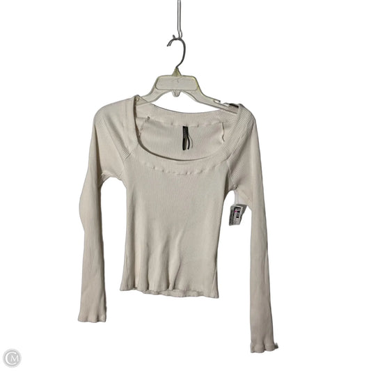 Top Long Sleeve By Anthropologie In White, Size: L