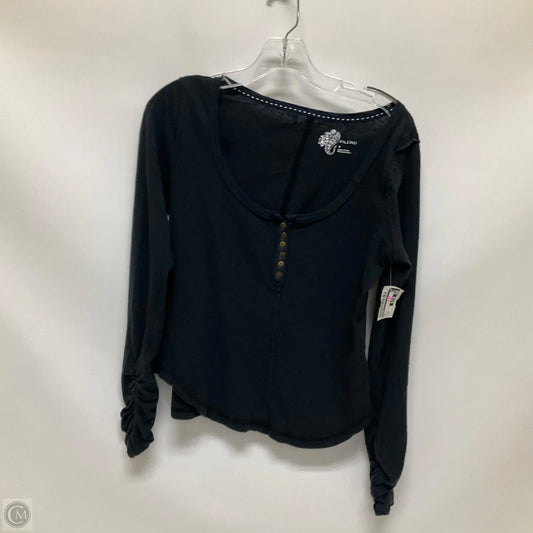 Top Long Sleeve By Pilcro In Navy, Size: M