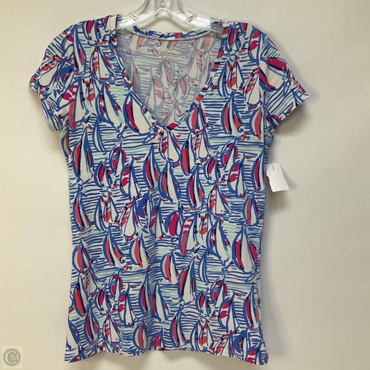 Top Short Sleeve Designer By Lilly Pulitzer In Multi-colored, Size: S