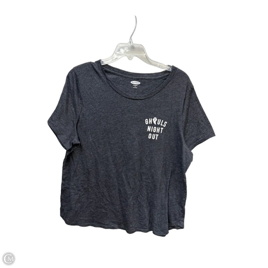 Top Short Sleeve By Old Navy In Grey, Size: Xl
