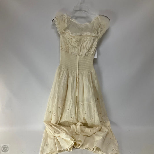 Dress Casual Maxi By Cmb In Cream, Size: S