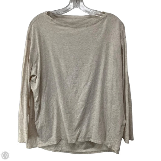 Athletic Top Long Sleeve Crewneck By Lululemon In Tan, Size: 8