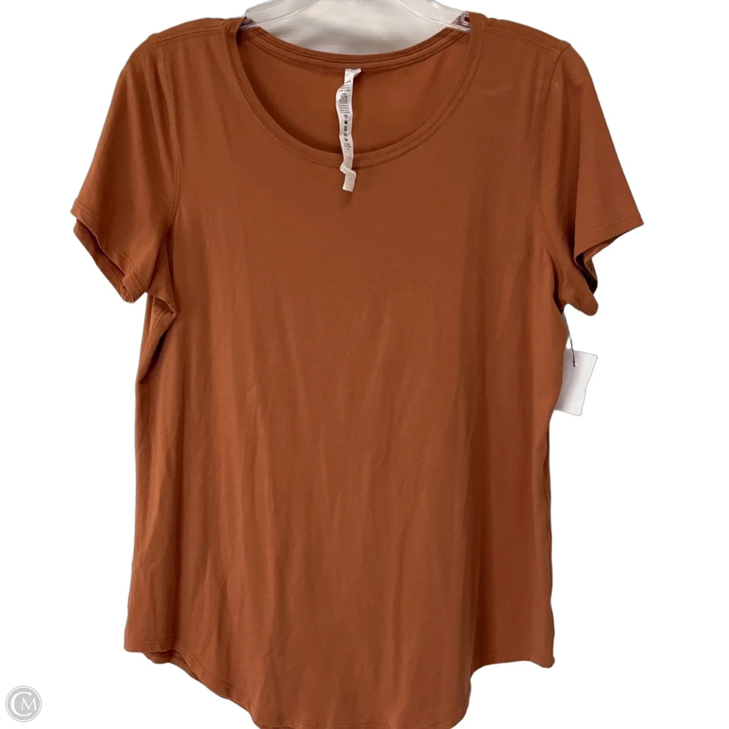 Athletic Top Short Sleeve By Lululemon In Brown, Size: 8