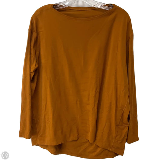 Athletic Top Long Sleeve Crewneck By Lululemon In Orange, Size: 8