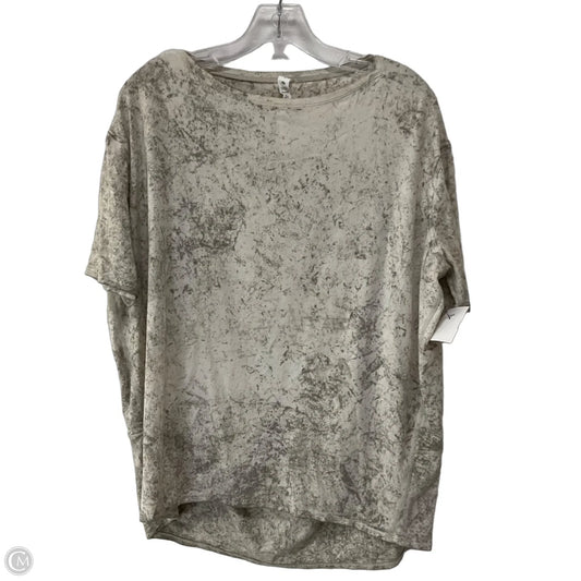 Athletic Top Short Sleeve By Lululemon In Brown & Cream, Size: 8