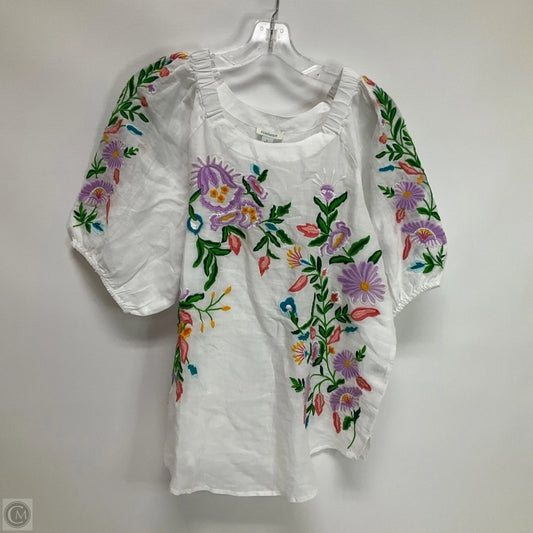 Top Short Sleeve By Sundance In Floral Print, Size: L