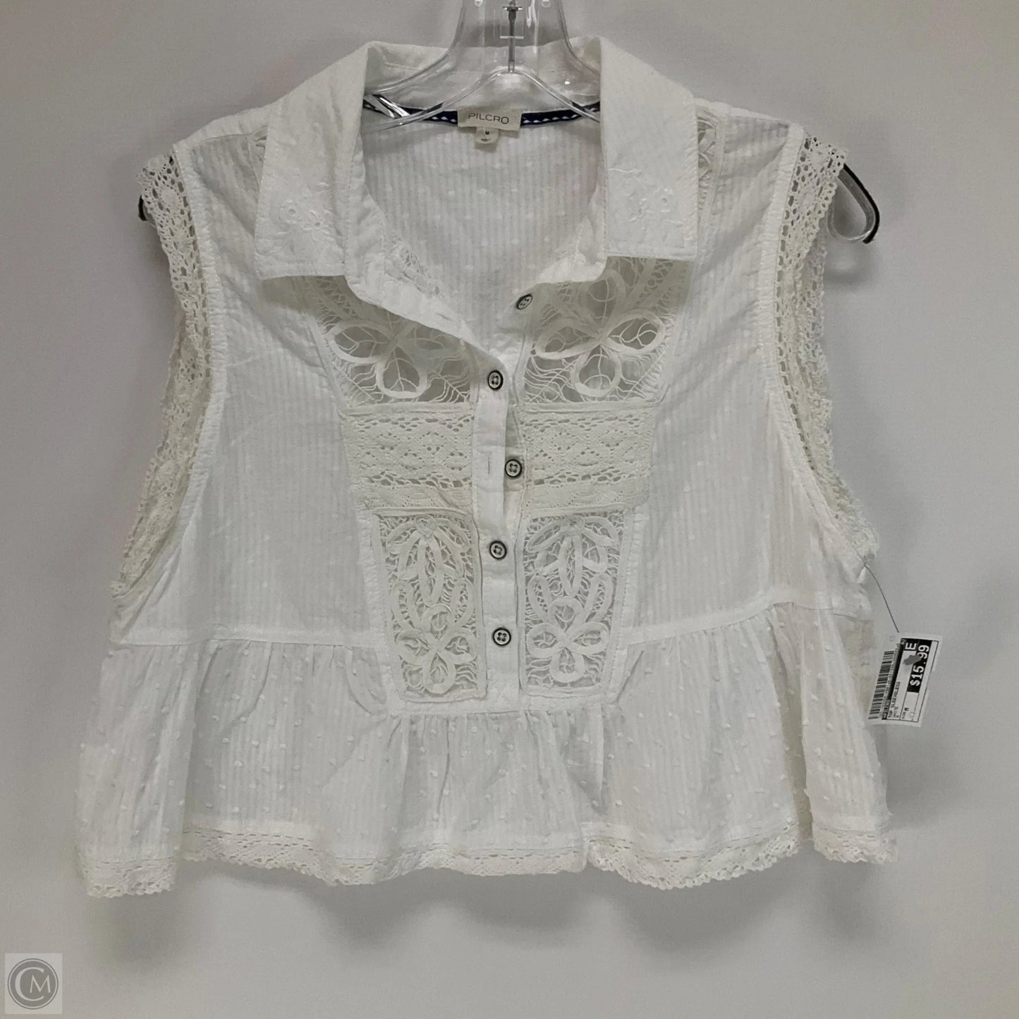 Top Sleeveless By Pilcro In White, Size: M