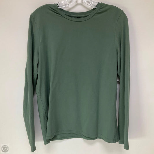 Athletic Top Long Sleeve Crewneck By Lululemon In Green, Size: 12