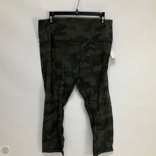 Athletic Leggings By Lululemon In Camouflage Print, Size: 14