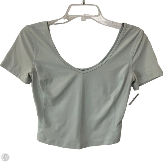 Athletic Top Short Sleeve By Lululemon In Blue, Size: 4