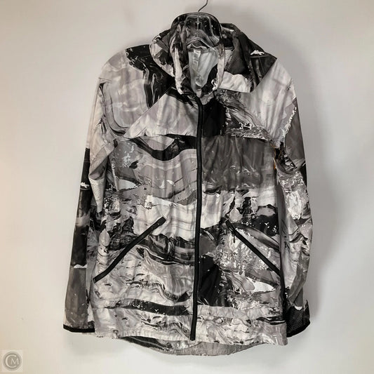 Athletic Jacket By Lululemon In Black & White, Size: 8