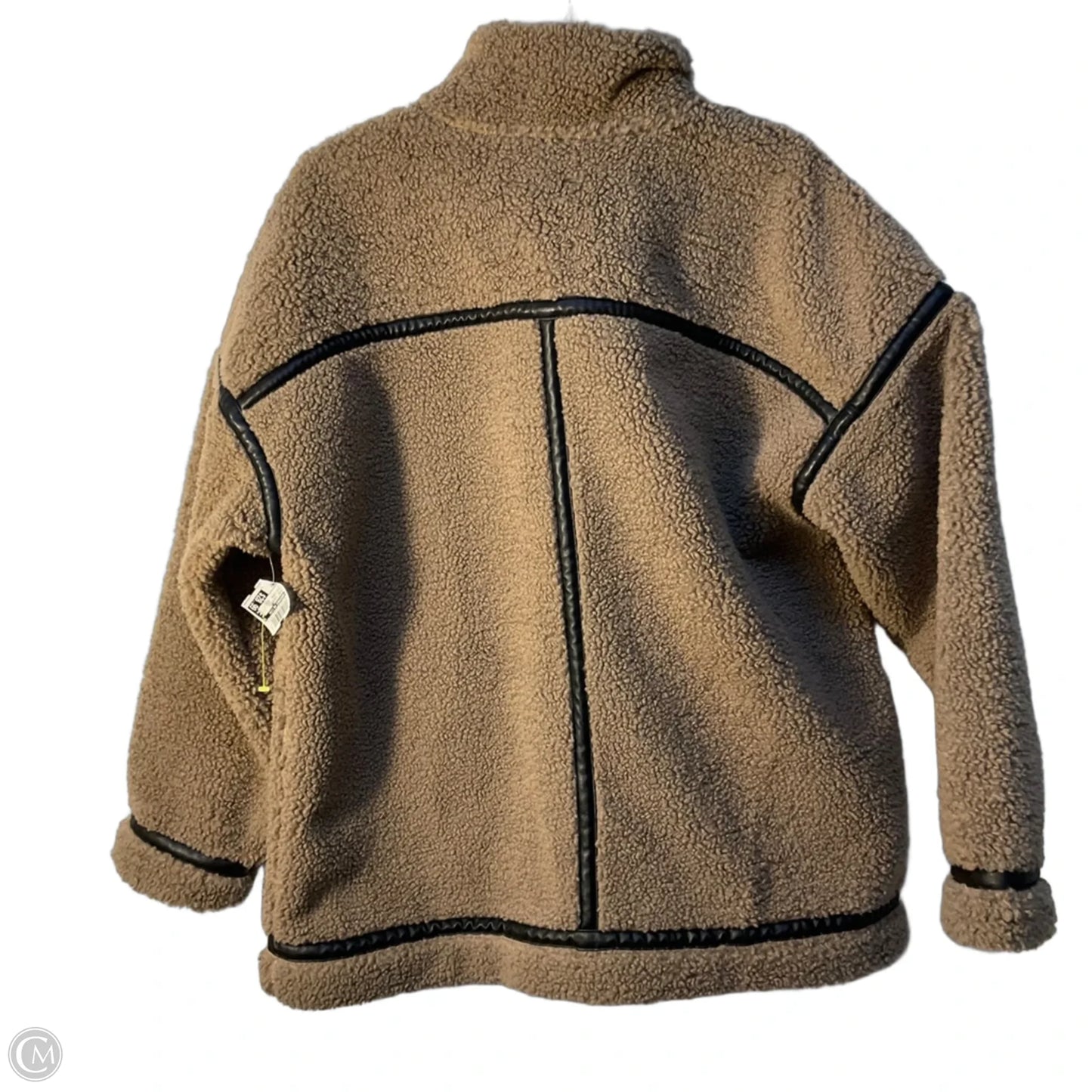 Jacket Fleece By Abercrombie And Fitch In Black & Brown, Size: M