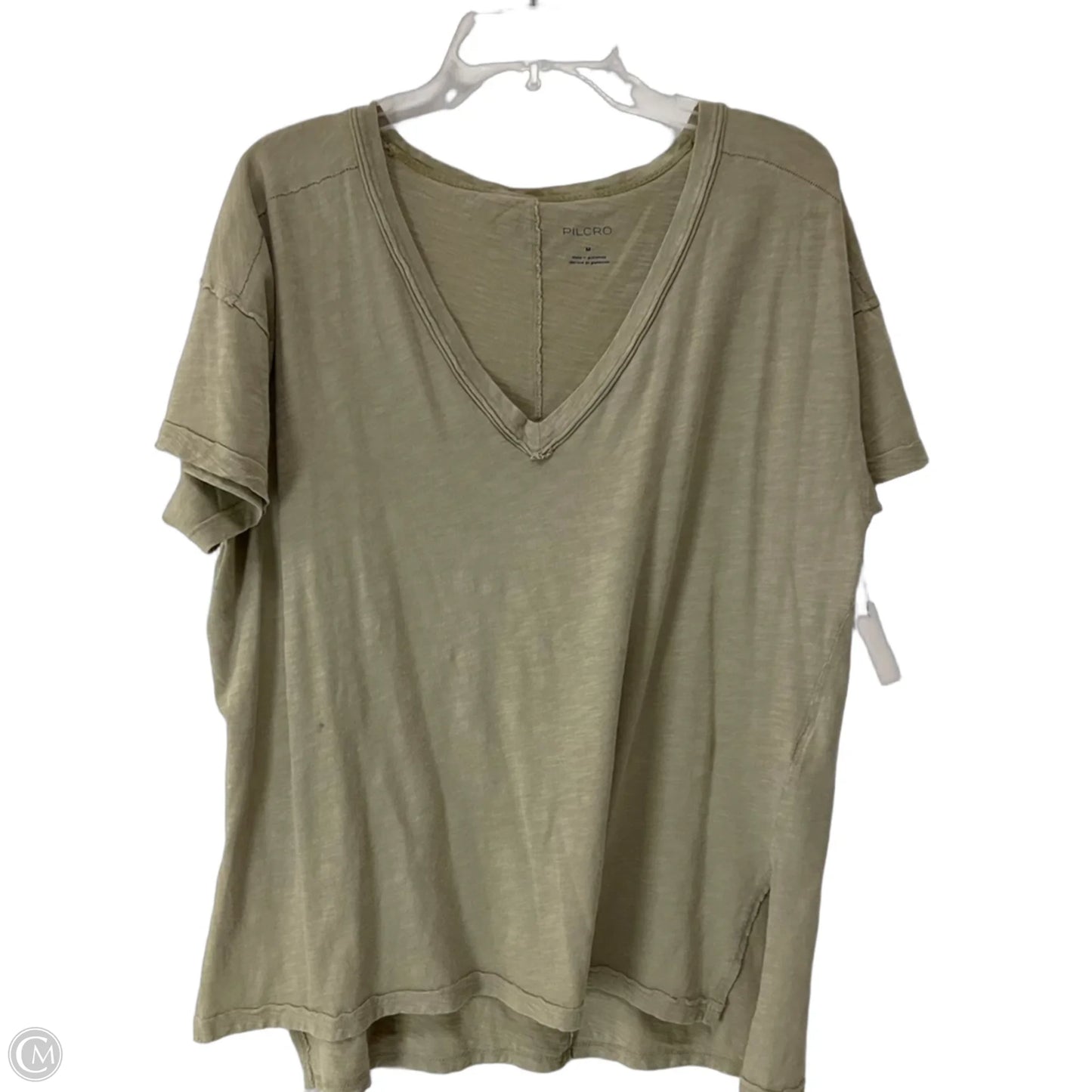 Top Short Sleeve Basic By Pilcro In Tan, Size: M