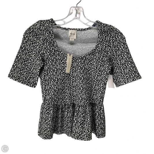 Top Short Sleeve By Maeve In Black & White, Size: Xxs